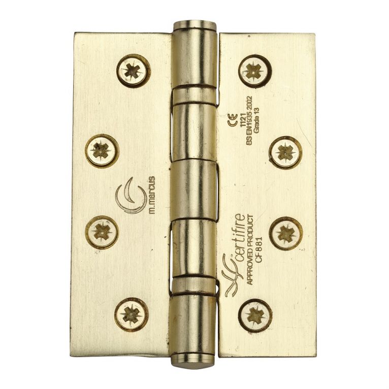 100mm Butt Hinge - Polished Brass